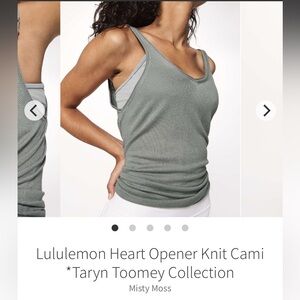 lululemon athletica Heart Opener Knit Cami - Misty moss